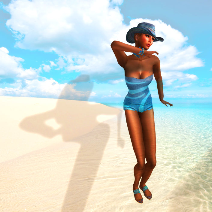 LEGAL INSANITY Ariel swimsuit blue