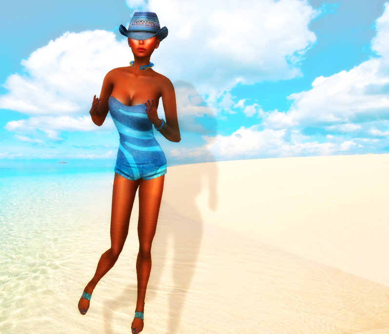 LEGAL INSANITY Ariel swimsuit blue