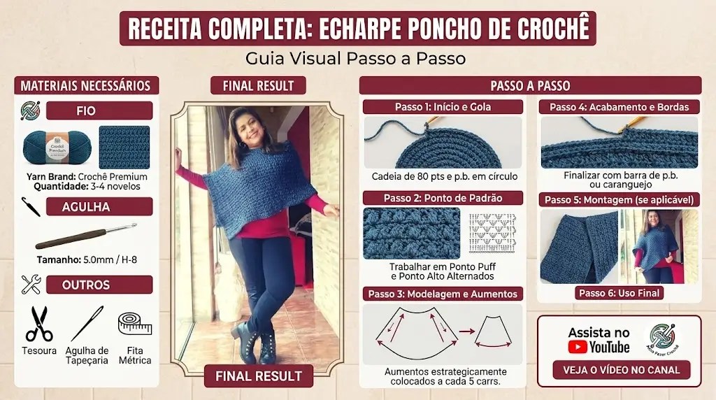 Echarpe de Crochê