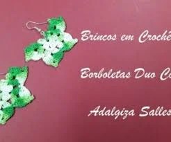 Brinco de Crochê Borboleta Duo Collor
