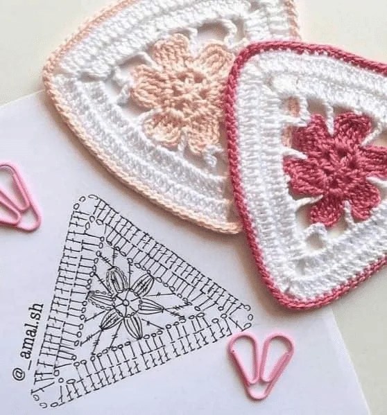 Square Triangular em Crochê