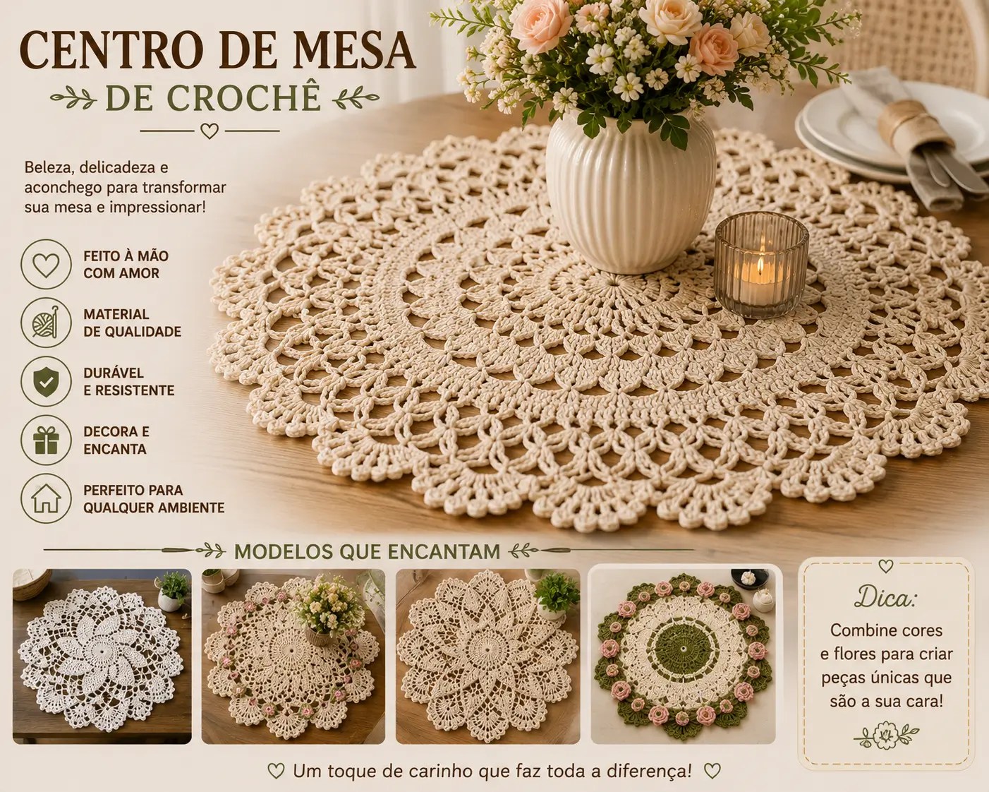 Centro de Mesa de Crochê