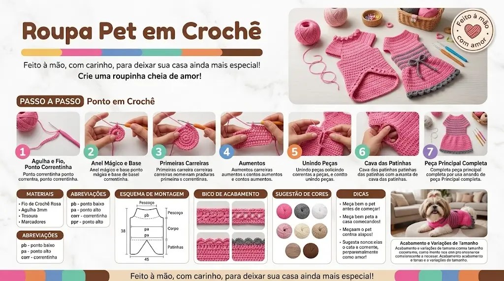 Roupa Pet em Crochê