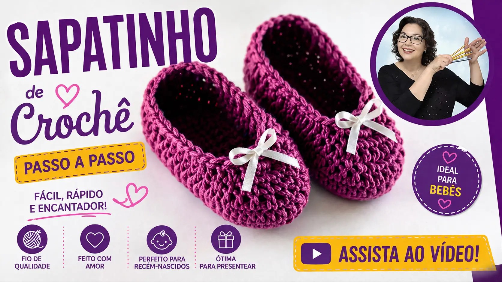 Sapatinho de Crochê