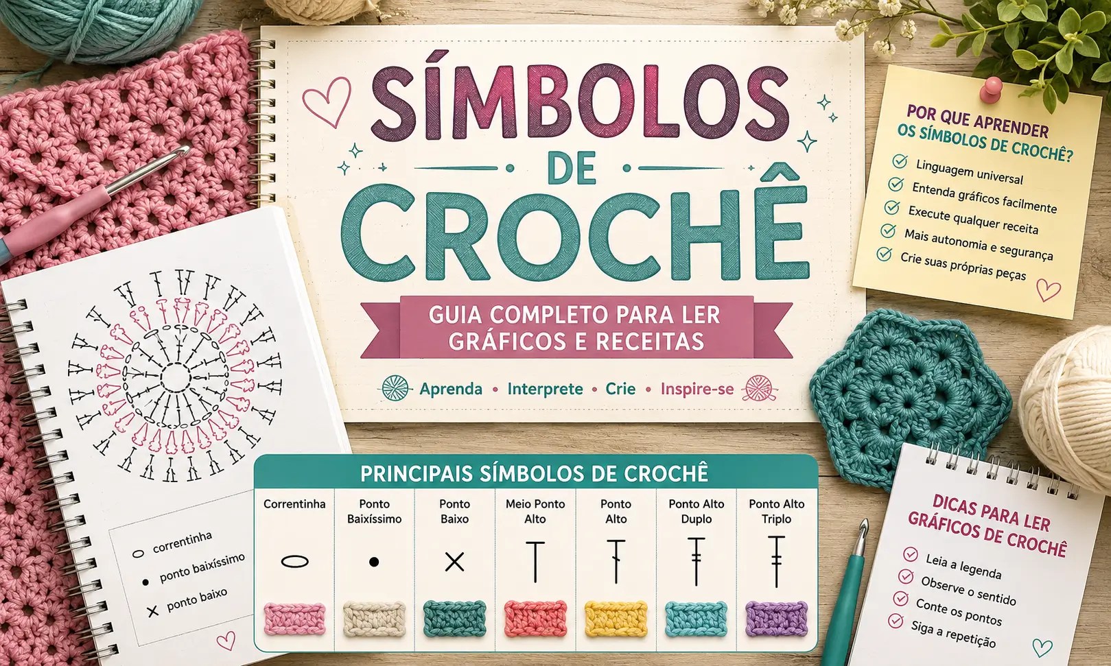 Símbolos de Crochê