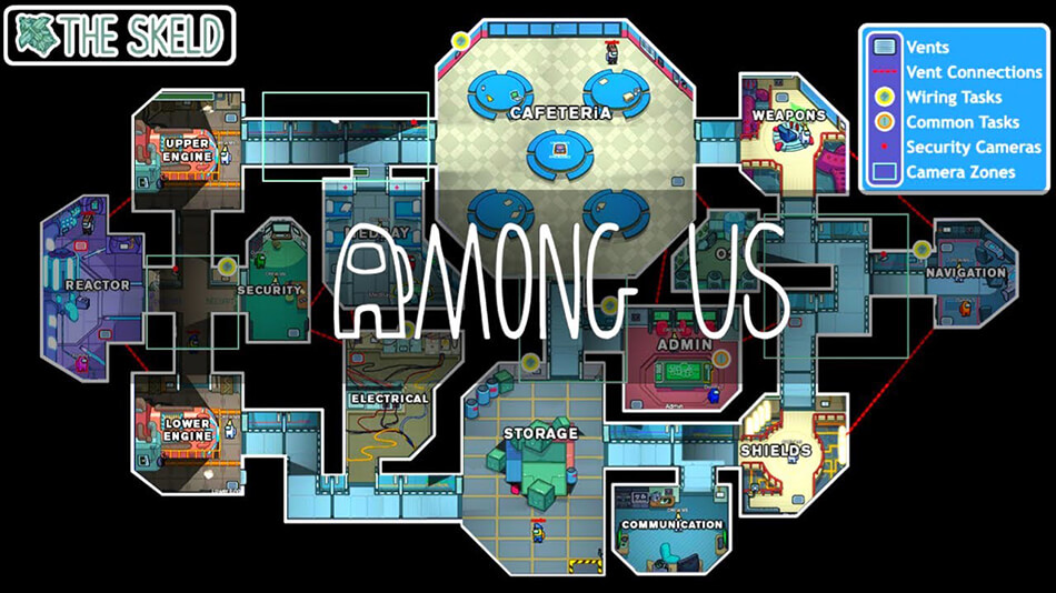 The Skeld Map Among Us Wiki The Skled Map 1 