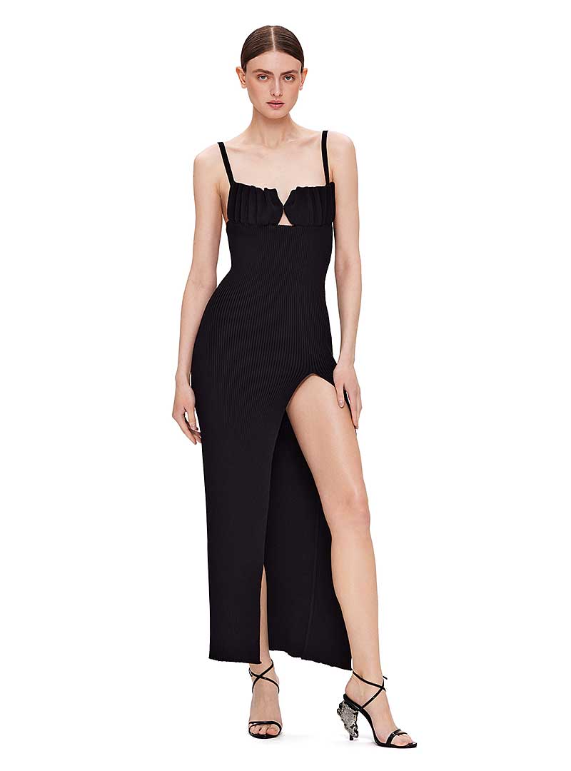 Midi High Slit Dress