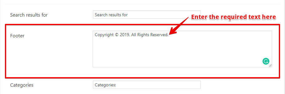 This will make it easier for you to find in the code. How to add @ copyright in footer? - AMP Tutorials