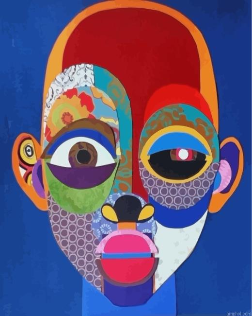 Abstract Face Paint By Numbers