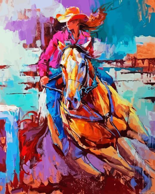 Abstract Horse Rodeo Paint By Numbers.jpeg