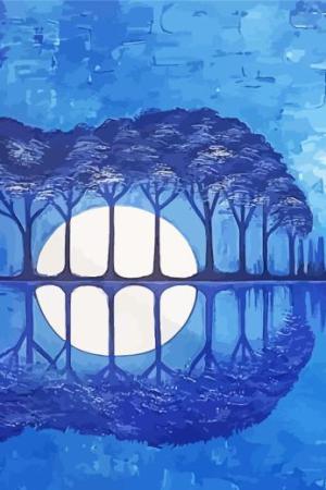Abstract Tree Reflection Guitar Paint By Numbers.jpeg