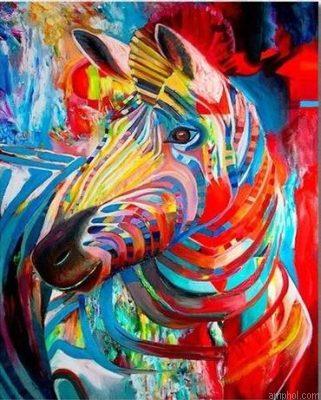 Abstract Zebra Paint By Numbers