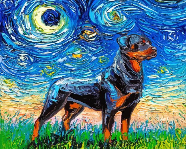 Aesthetic Rottweiler Paint By Numbers