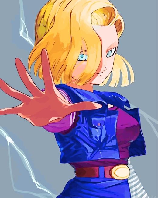 Android 18 Paint By Numbers