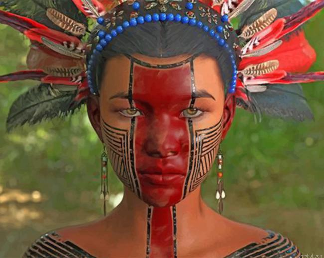 Aztec Woman Paint By Numbers
