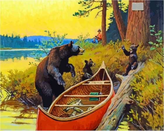 Bears Family Philip R Goodwin Paint By Numbers