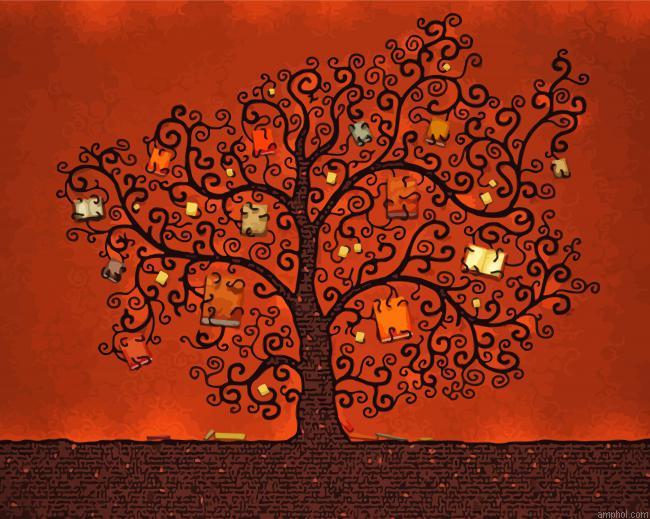 Book Tree Paint By Numbers