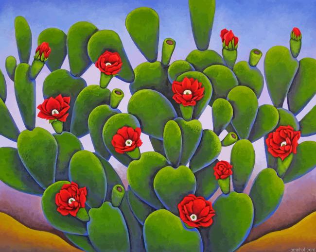 Cactus And Roses Paint By Numbers.jpeg