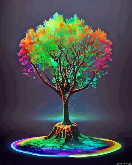Cool Magic Tree Paint By Numbers