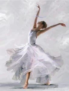 Dancer In White Paint By Numbers