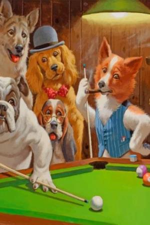 Dogs Playing Pool Paint By Numbers.jpeg
