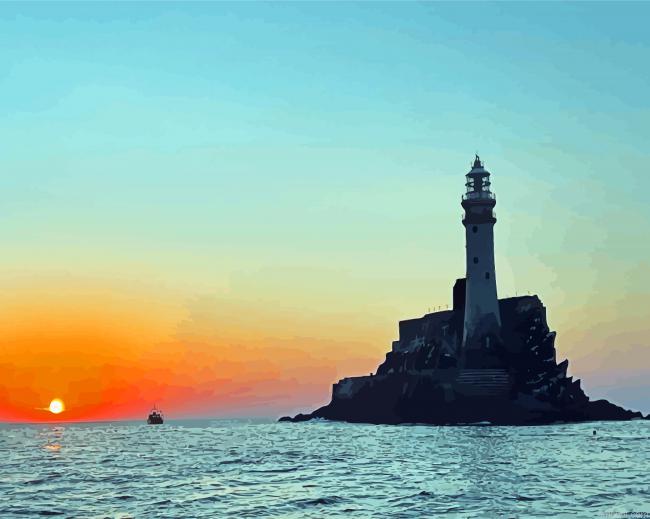 Fastnet Lighthouse Paint By Numbers