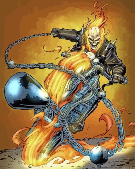 Ghost Rider Marvel Paint By Numbers.jpeg
