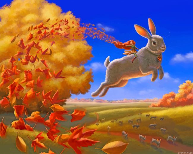 Giant Rabbit Fantasy Art Paint By Numbers