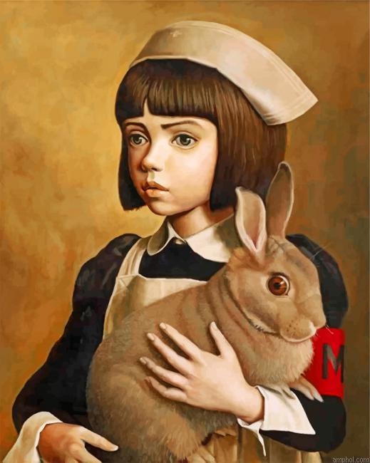 Girl And Rabbit Paint By Numbers.jpeg