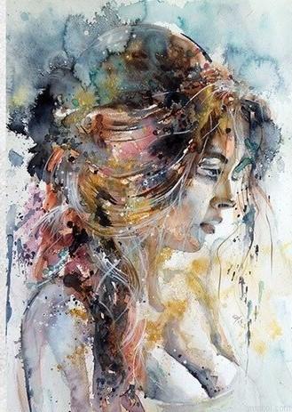 Girl In Gold Paint By Numbers