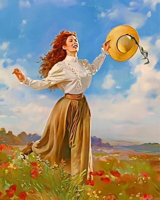 Girl Running In Field Paint By Numbers