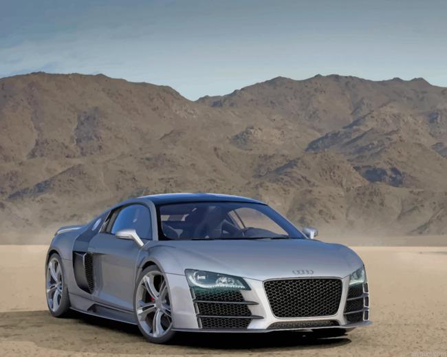 Green Audi R8 Car Paint By Numbers