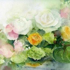 Green Garden Roses Paint By Numbers.jpeg