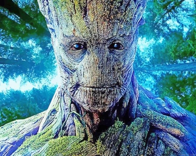 Groot Tree Paint By Numbers