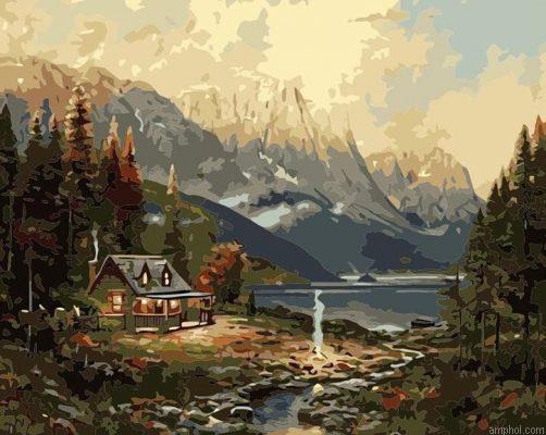 House In Forest Paint By Numbers