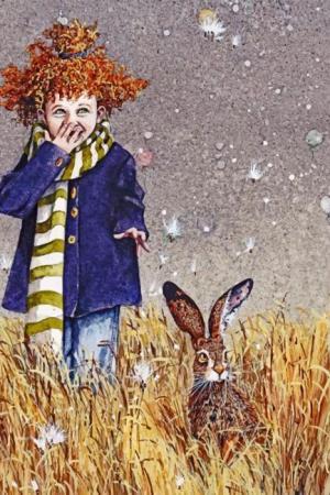Little Girl And Rabbit Paint By Numbers.jpeg