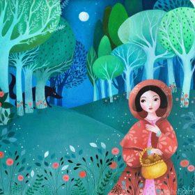 Little Red Riding Hood Cartoon Paint By Numbers.jpeg