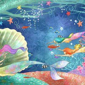 Mermaid in Shell Paint By Numbers