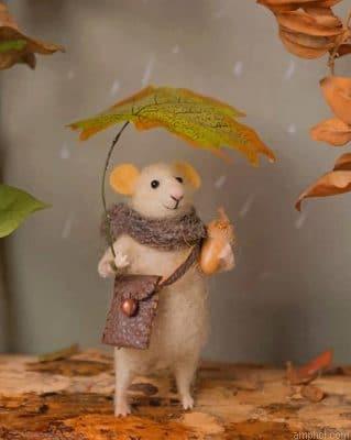 Mouse In Autumn Paint By Numbers