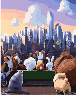 Pets In NY Paint By Numbers