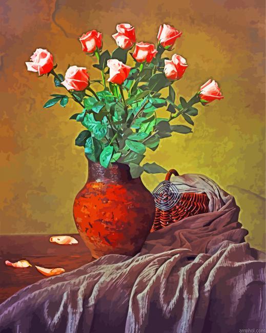 Pink Roses Still Life Paint By Numbers.jpeg