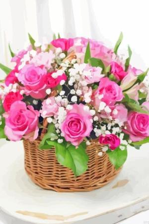 Pink Spring Flowers Paint By Numbers.jpeg