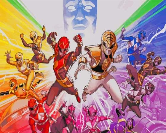 Power Rangers Mighty Morphin Paint By Numbers