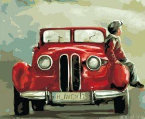 Red Cars Paint By Numbers