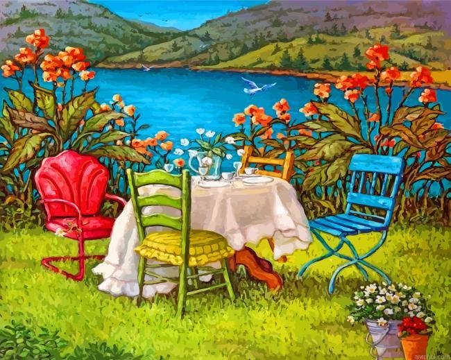 Table For Four Paint By Numbers