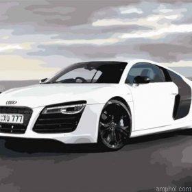 White Audi R8 Paint By Numbers