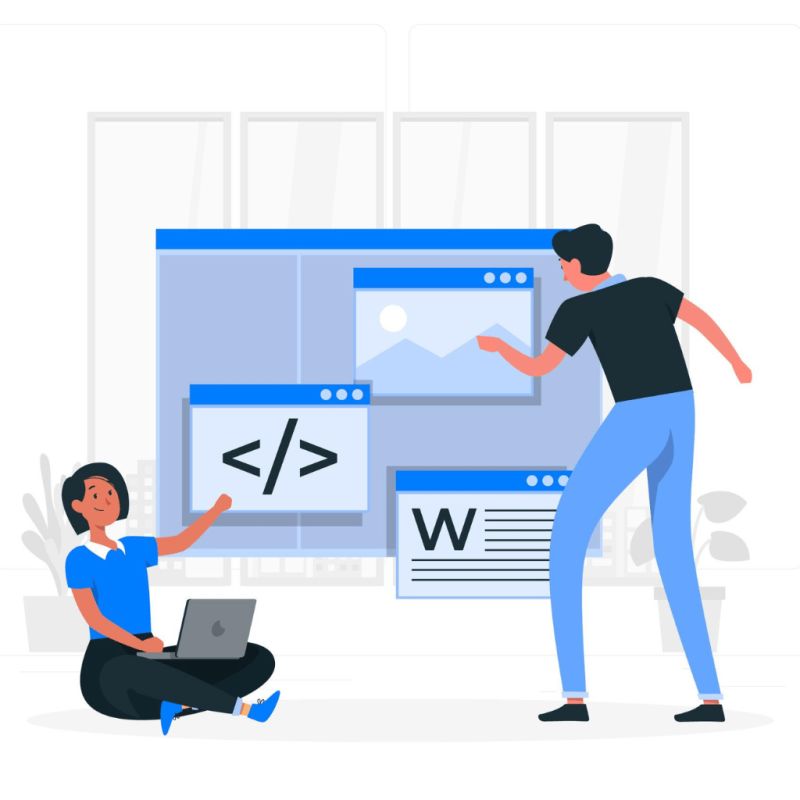 Design Development Services Ample Websol - Premium Dark Illustration Gallery - Desktop