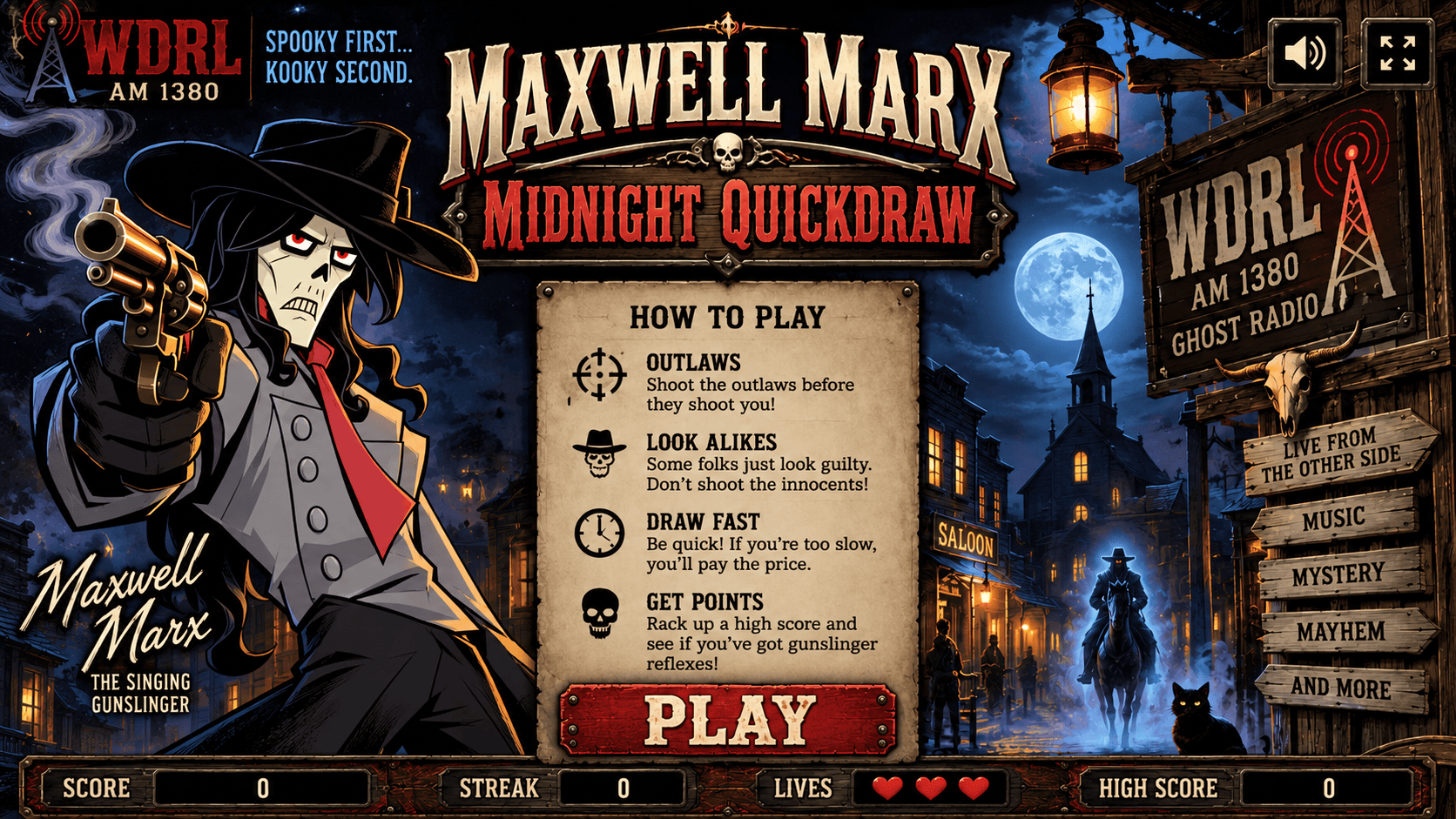 Maxwell Marx Midnight Quickdraw arcade cover