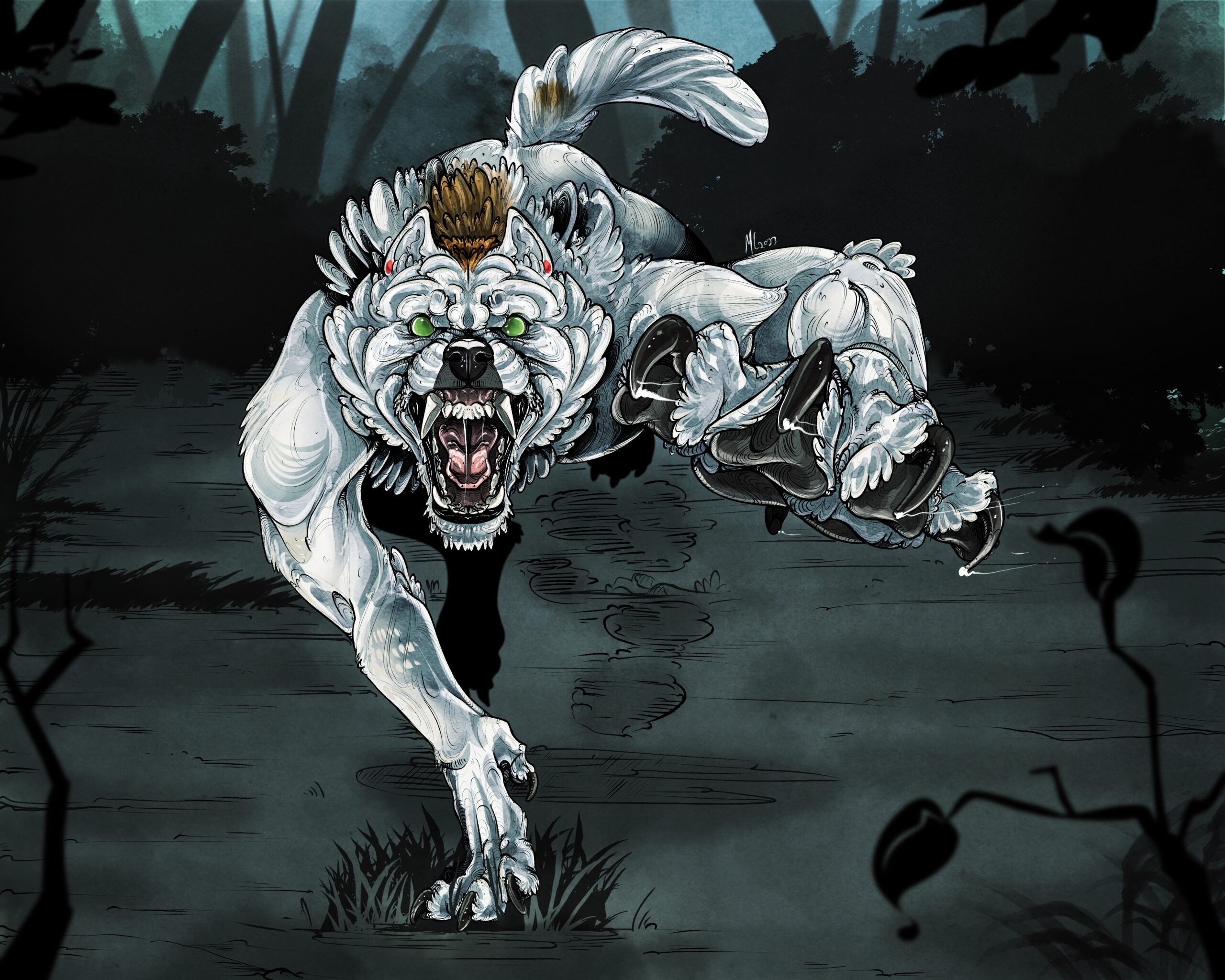 Attack in the Woods, by Mycotae