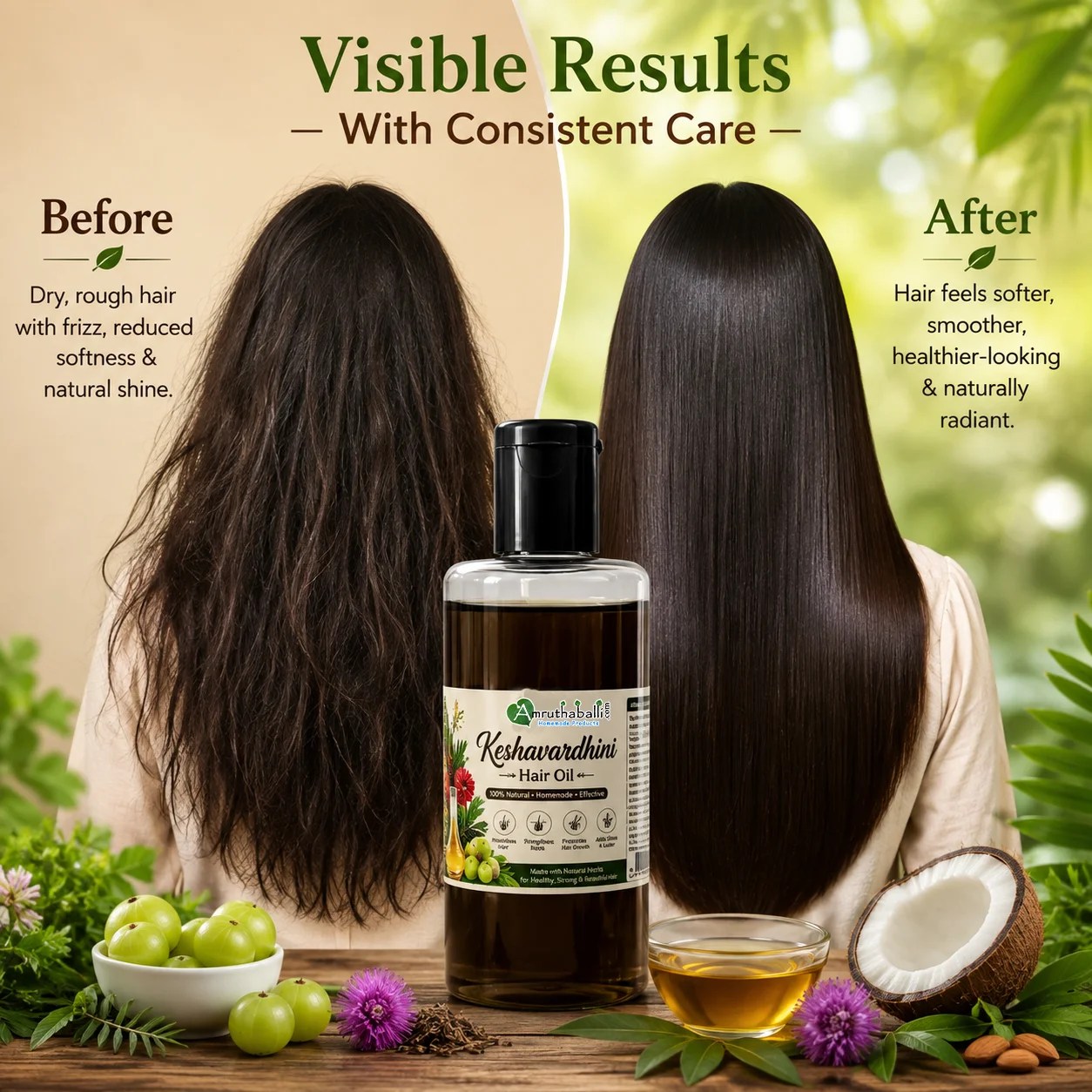 Keshavardhini Herbal Hair Oil – Natural Hair Fall Care & Strong Roots